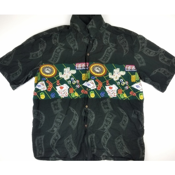 Vintage Other - Pacific Legend Hawaiian Shirt Men's 2XL Poker Card